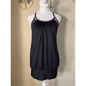 Lululemon Black / Spring Has Sprung Multi No Limits Tank Size 4